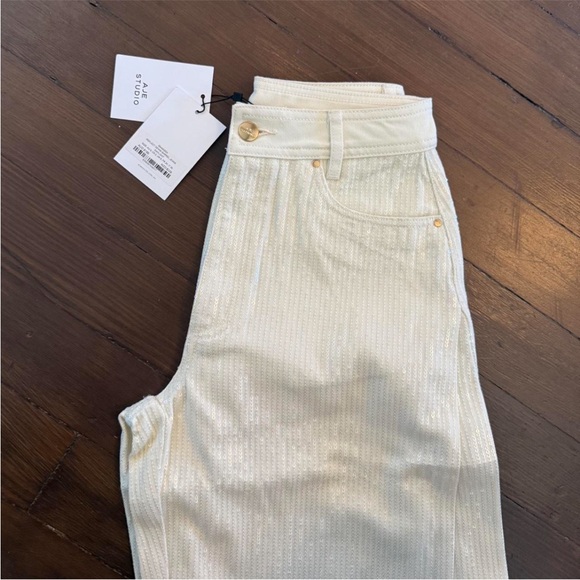 AJE white sequin jeans - Picture 3 of 9